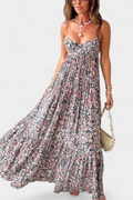 Reyna Vestido Maxi Floral con Espalda Abierta