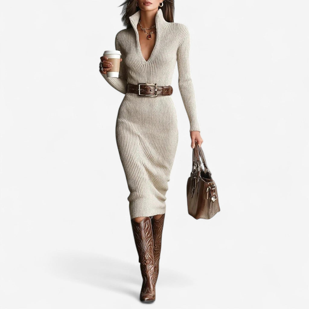 Fiorella | Vestido Elegante de Pana