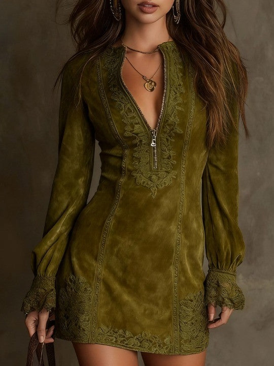 Lucía ❘ Mini vestido de terciopelo vintage