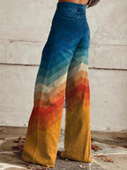 Léa™ | Pantalones retro zigzag elegantes