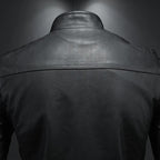 Francisco™ | Chaleco de cuero con cuello stand