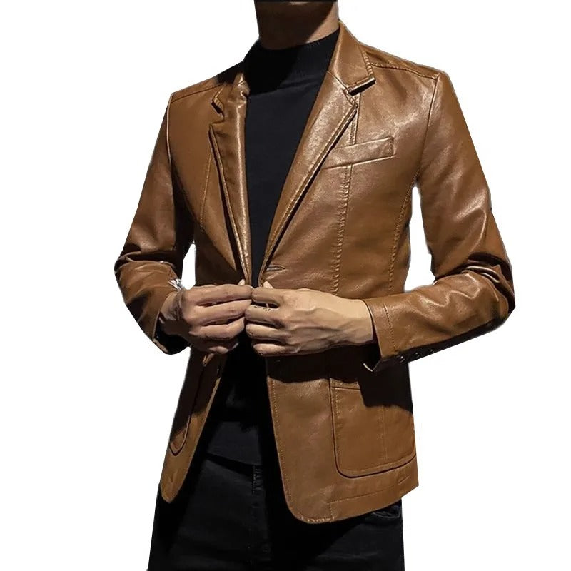Rafael™ | Chaqueta de Cuero Casual para Negocios