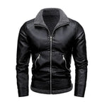 Mateo™ | Chaqueta de cuero elegante de felpa