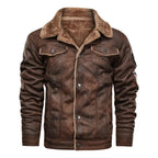 Alejandro™ | Chaqueta de cuero elegante y cálida de felpa