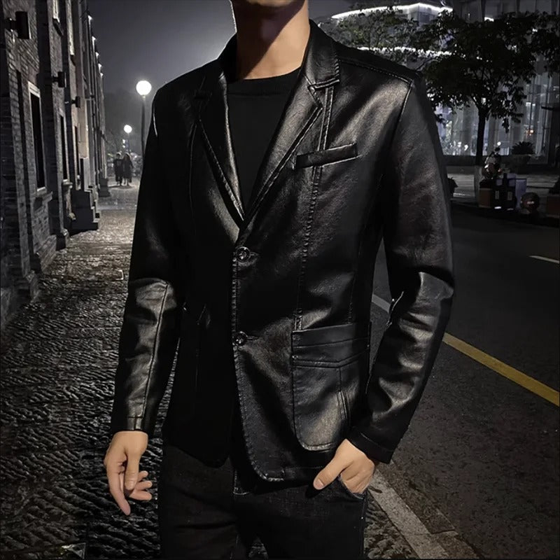 Rafael™ | Chaqueta de Cuero Casual para Negocios