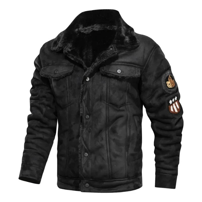 Alejandro™ | Chaqueta de cuero elegante y cálida de felpa
