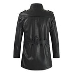 Daniel™ | Chaqueta de cuero larga y elegante para motorista