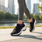 Ambulo zapatos ortopédicos de tejido de punto - lila y negro