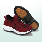 Ambulo zapatos ortopédicos de tejido de punto - negro y rojo