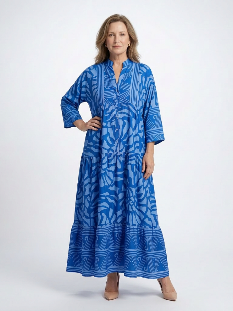 Mariela | Vestido Midi con Botones Frontales