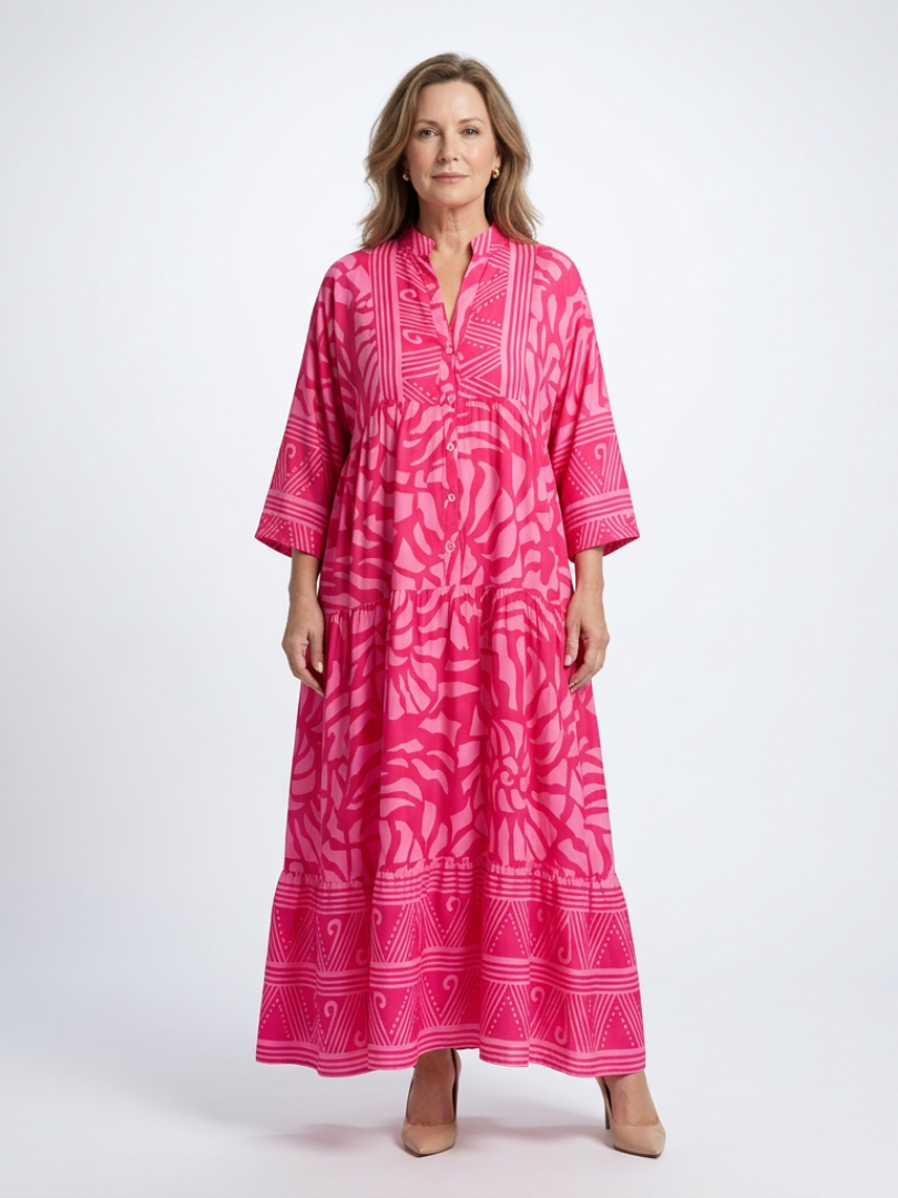 Mariela | Vestido Midi con Botones Frontales