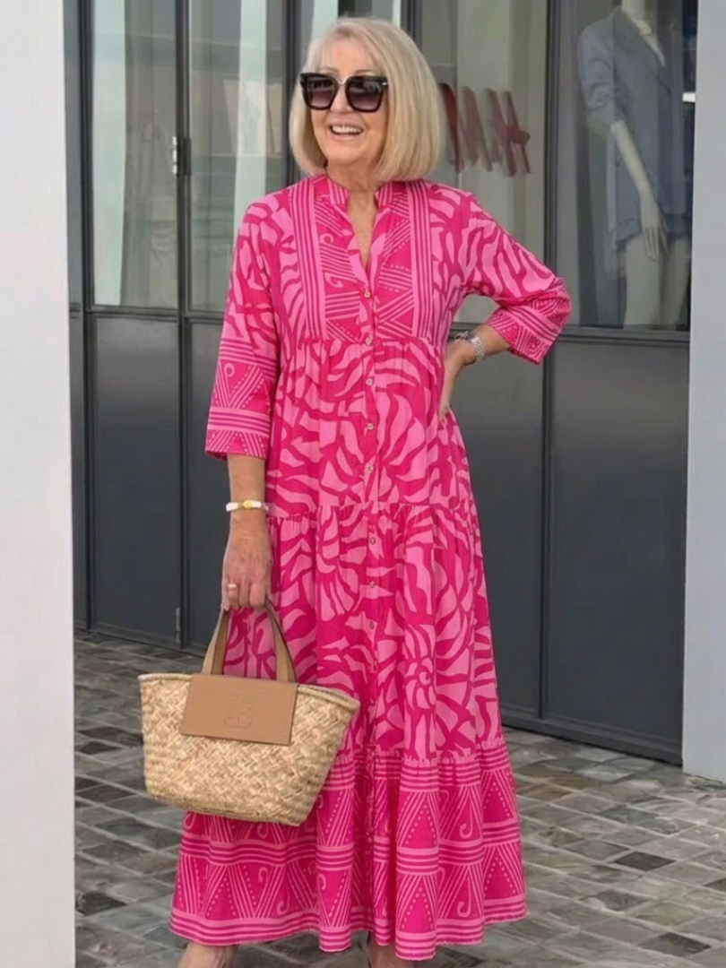 Mariela | Vestido Midi con Botones Frontales